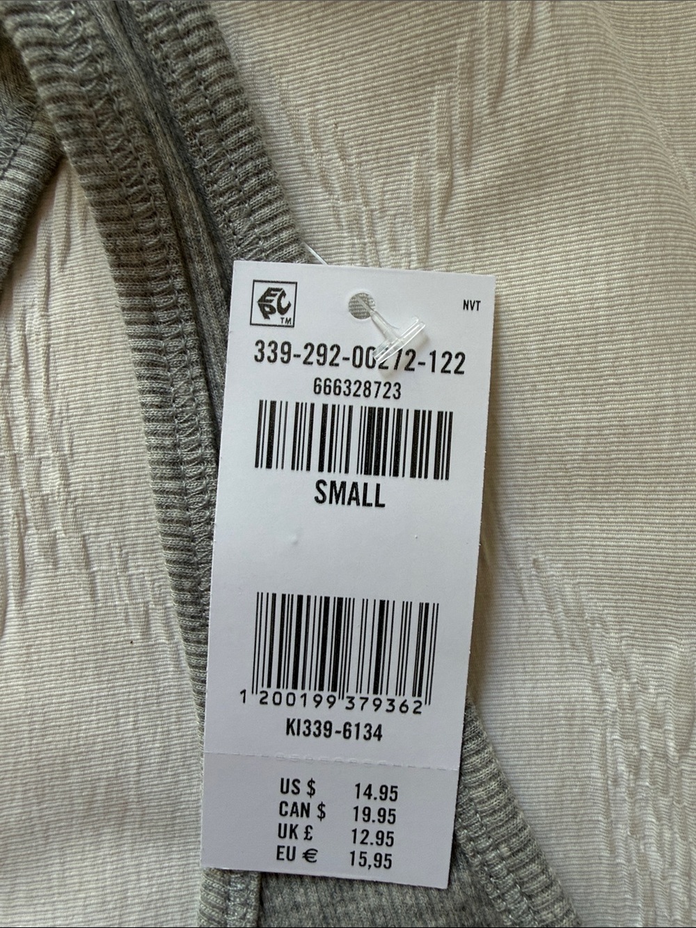 HOLLISTER Icon Racerback Tank Light Gray - Picture 2 of 5